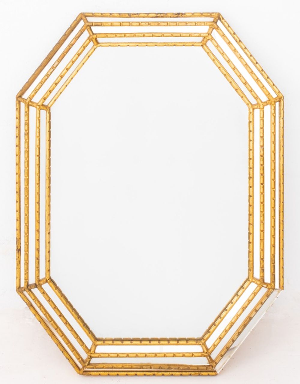 Appraisal: HOLLYWOOD REGENCY STYLE OCTAGONAL GILTWOOD MIRROR Hollywood Regency style octagonal