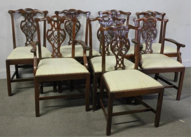 Appraisal: BAKER Set of Quality Mahogany Dining Chairs With labels and