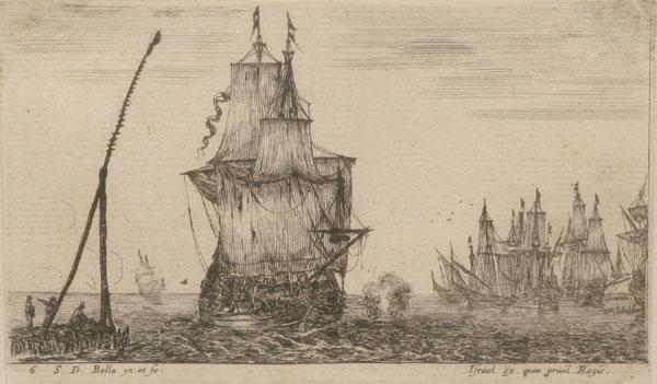 Appraisal: Stefano della Bella Italian - the royal fleet engraving x