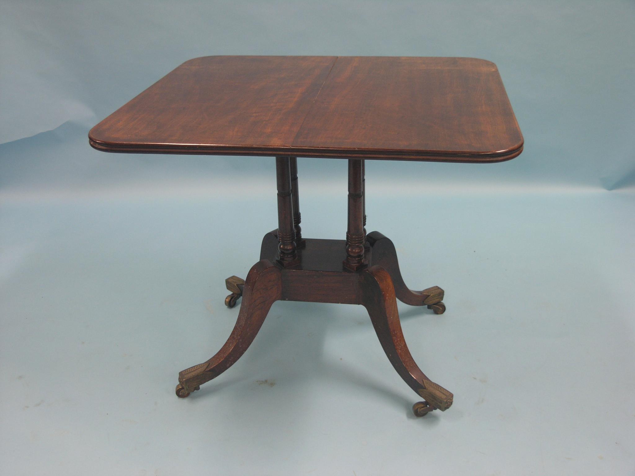 Appraisal: A mahogany occasional table th century components plum-pudding top on