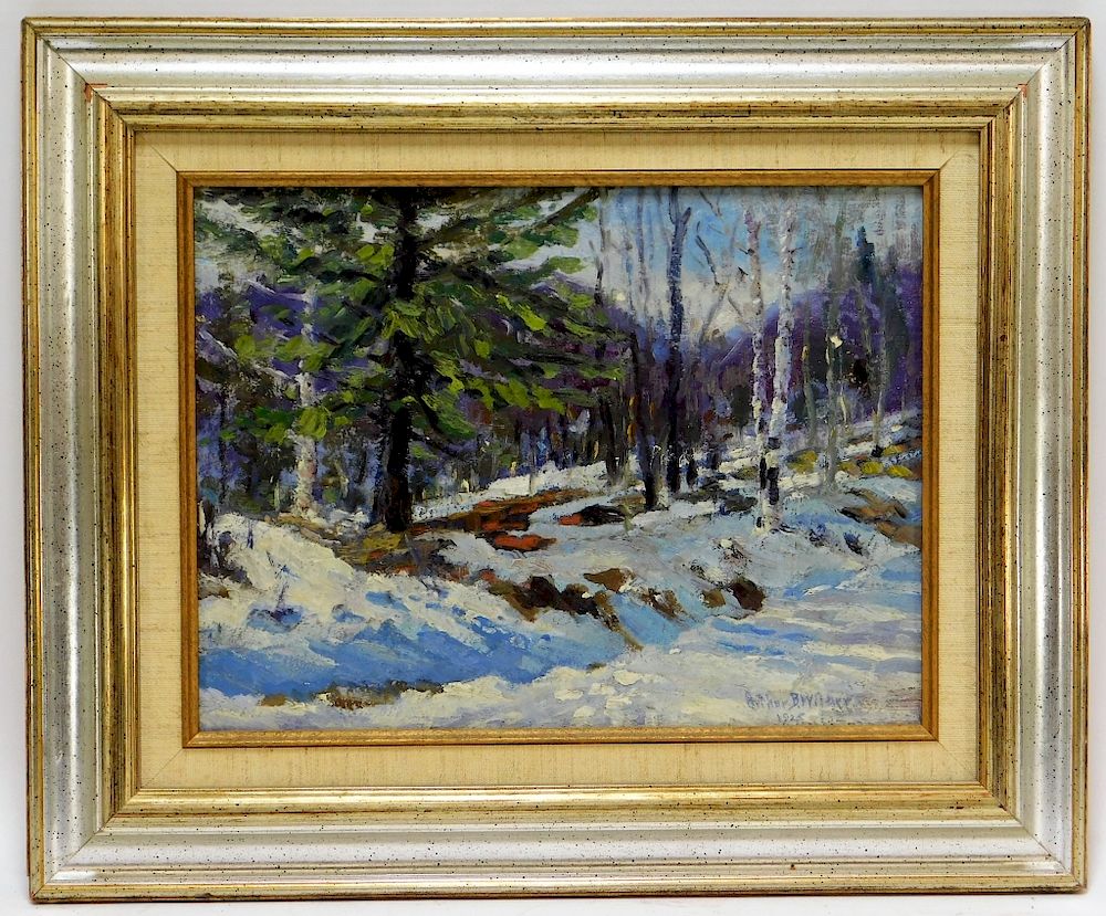 Appraisal: Arthur B Wilder Snowy Vermont Landscape Painting Vermont - Impressionist