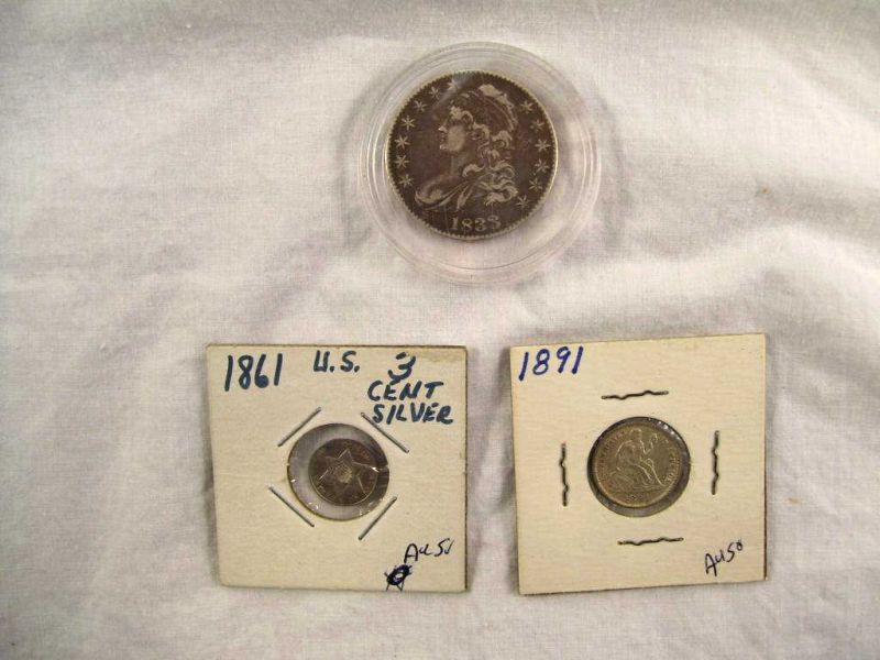 Appraisal: Misc Coin Lot Includes - three cent silver coin AU