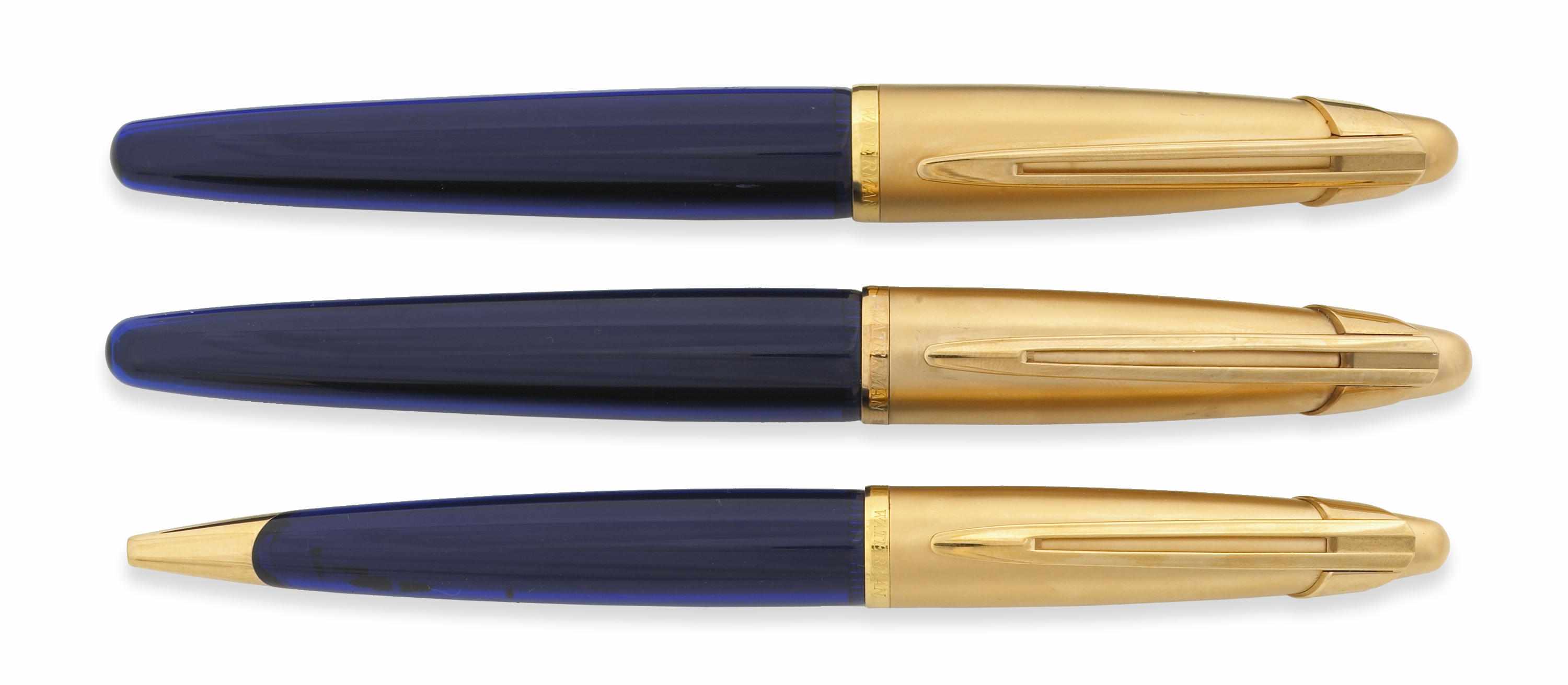 Appraisal: WATERMAN Edson Three Piece Set Includes fountain pen rollerball and