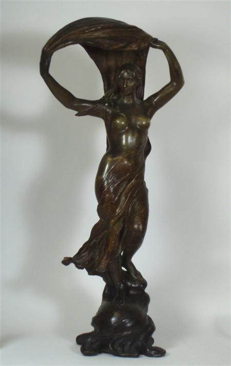 Appraisal: An Art Nouveau female figure By Charles Perron for Goldscheider