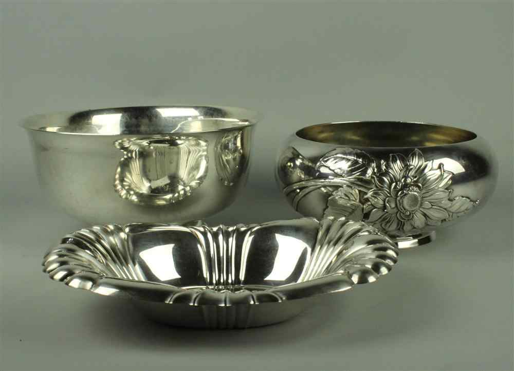 Appraisal: STERLING SILVER ''PAUL REVERE'' BOWL Dia in together with a