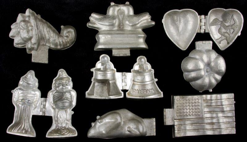 Appraisal: Group of American Pewter Ice Cream Molds late th c