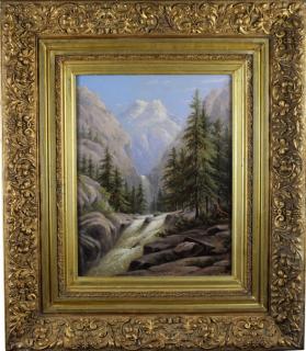 Appraisal: William Rickarby Miller New York - mountainous American landscape Oil