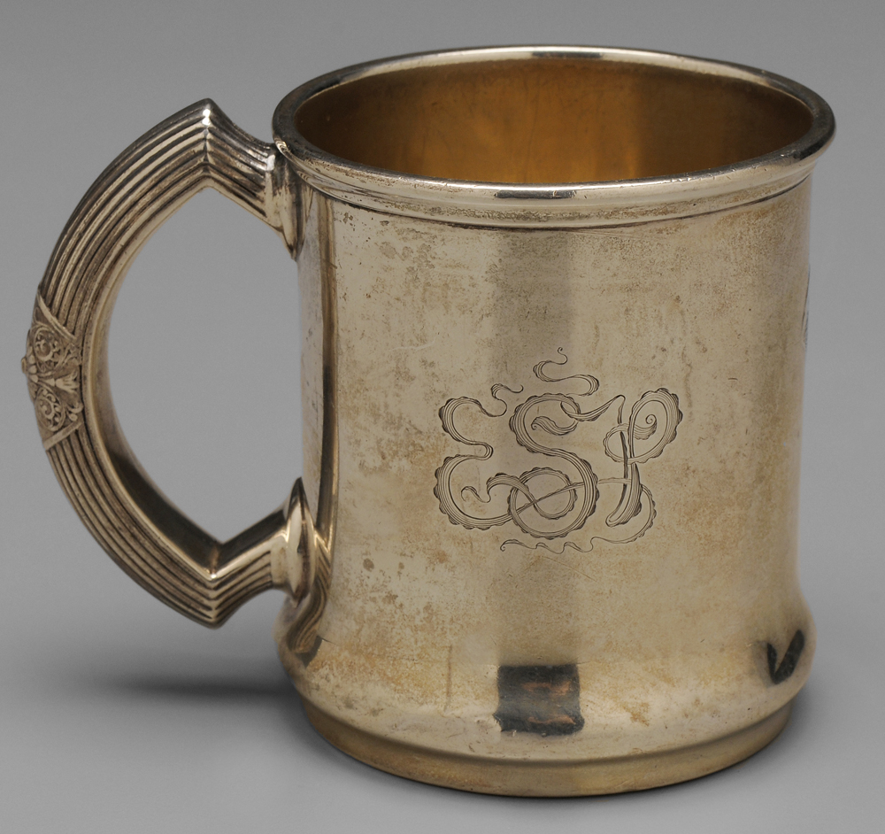 Appraisal: Whiting Sterling Mug American late- th early- th century floral