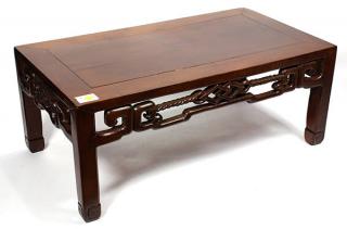 Appraisal: Chinese Wood Low Table Chinese wooden low table kangzhuo the