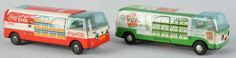 Appraisal: Lot of Taiyo Toy Trucks Description s Both are friction