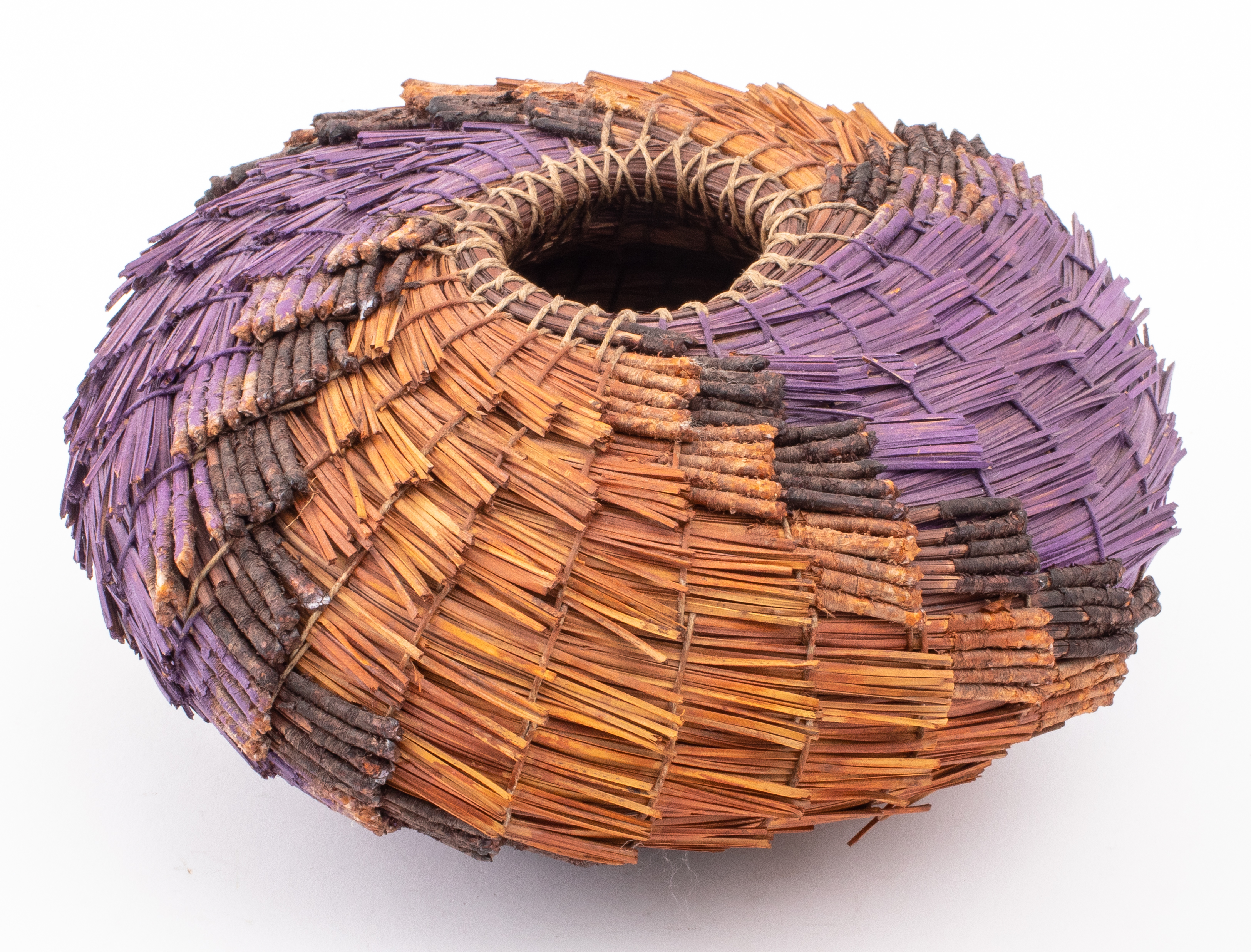 Appraisal: FRAN KRAYNEK NEIL PRINCE TORREY PINE BASKET Fran Kraynek and