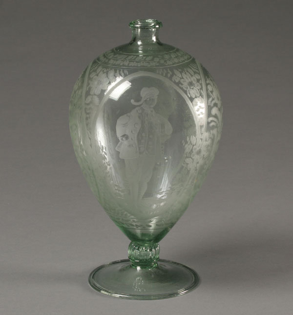 Appraisal: Murano Veronese art glass vase with overall etching with figures