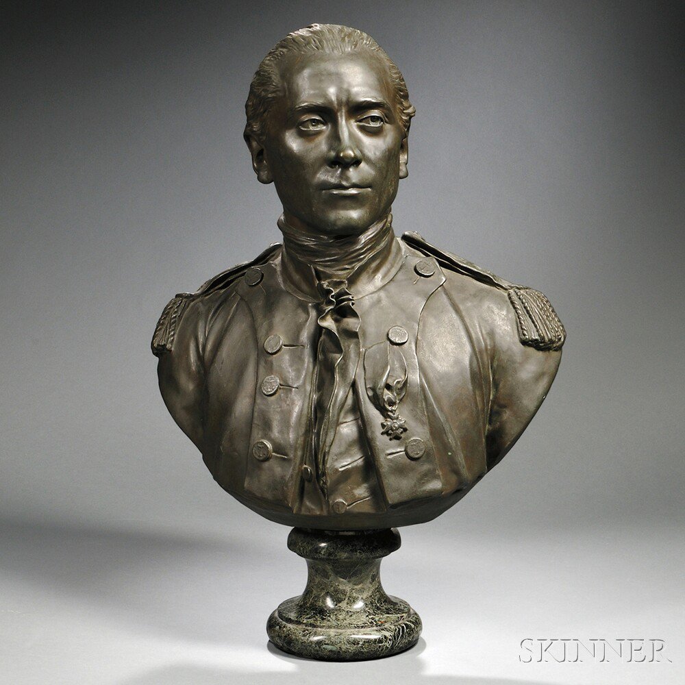 Appraisal: Bronze Bust of John Paul Jones D Godard founder Paris