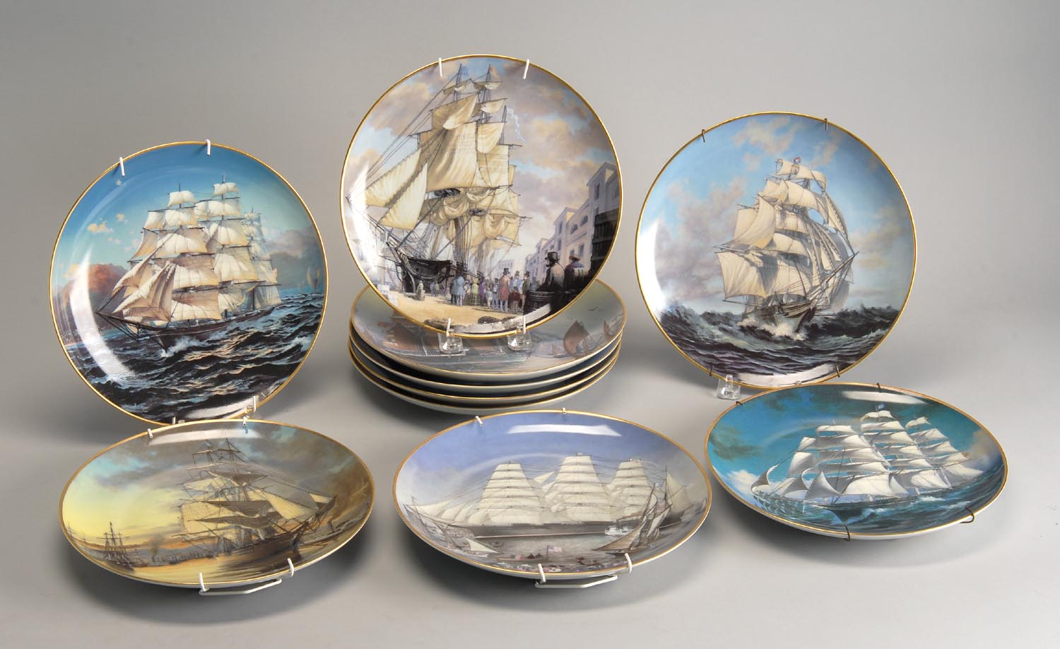 Appraisal: TEN COMMEMORATIVE PLATES Circa From The Great Clipper Ships Plate