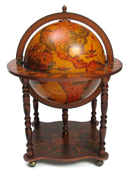 Appraisal: A floor globe on a stand height in diameter in