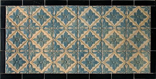 Appraisal: ROOKWOOD FAIENCE TILE PANELS FROM THE MILLS RESTAURANT Cincinnati Ohio