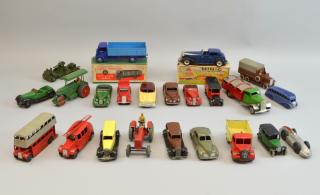 Appraisal: Collection of playworn toy cars to include Minic Vauxhall Town