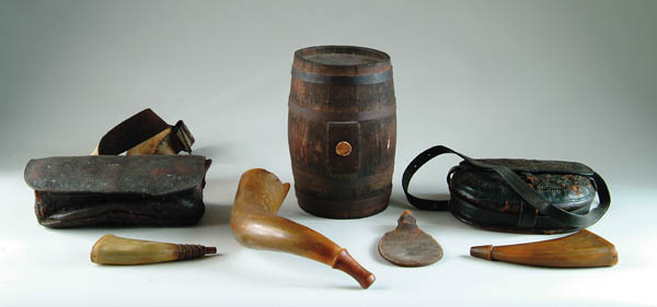 Appraisal: MISC EARLY MILITARY AND LEATHER MERCHANDISE Lot consists of A