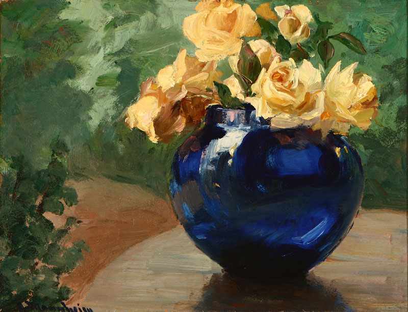 Appraisal: Jean Mannheim - Pasadena CA Still Life with Yellow Roses