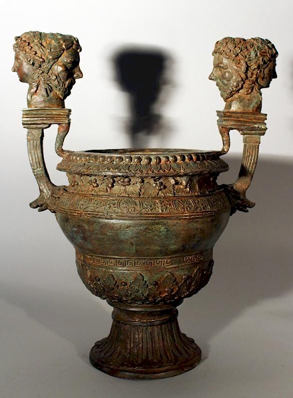 Appraisal: Bronze vessel Bronze vessel in ancient style one shaped column