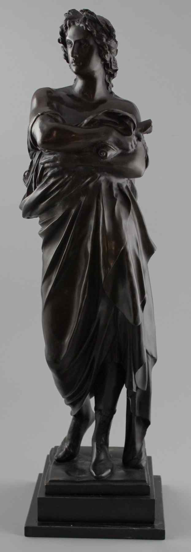 Appraisal: BRONZE JULIUS CAESAR bearing the signature Dalou above a marble