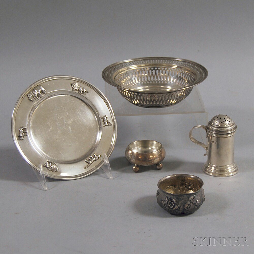 Appraisal: Five Small Pieces of Sterling Silver Tableware a Tiffany Co