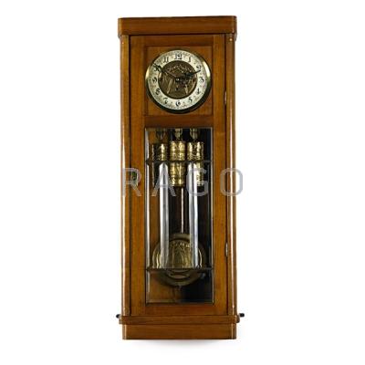 Appraisal: GUSTAV BECKER VIENNA REGULATOR WALL CLOCK Art Nouveau three weight