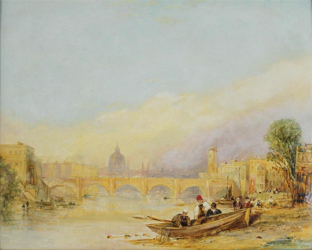 Appraisal: THOMAS CRESWICK BRITISH - VIEW OF THE RIVER THAMES VIEW