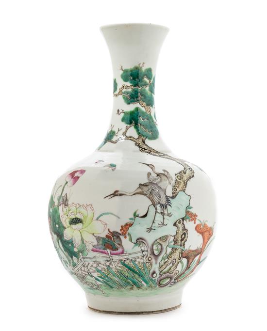 Appraisal: Sale Lot A Chinese Famille Rose Porcelain Vase late th