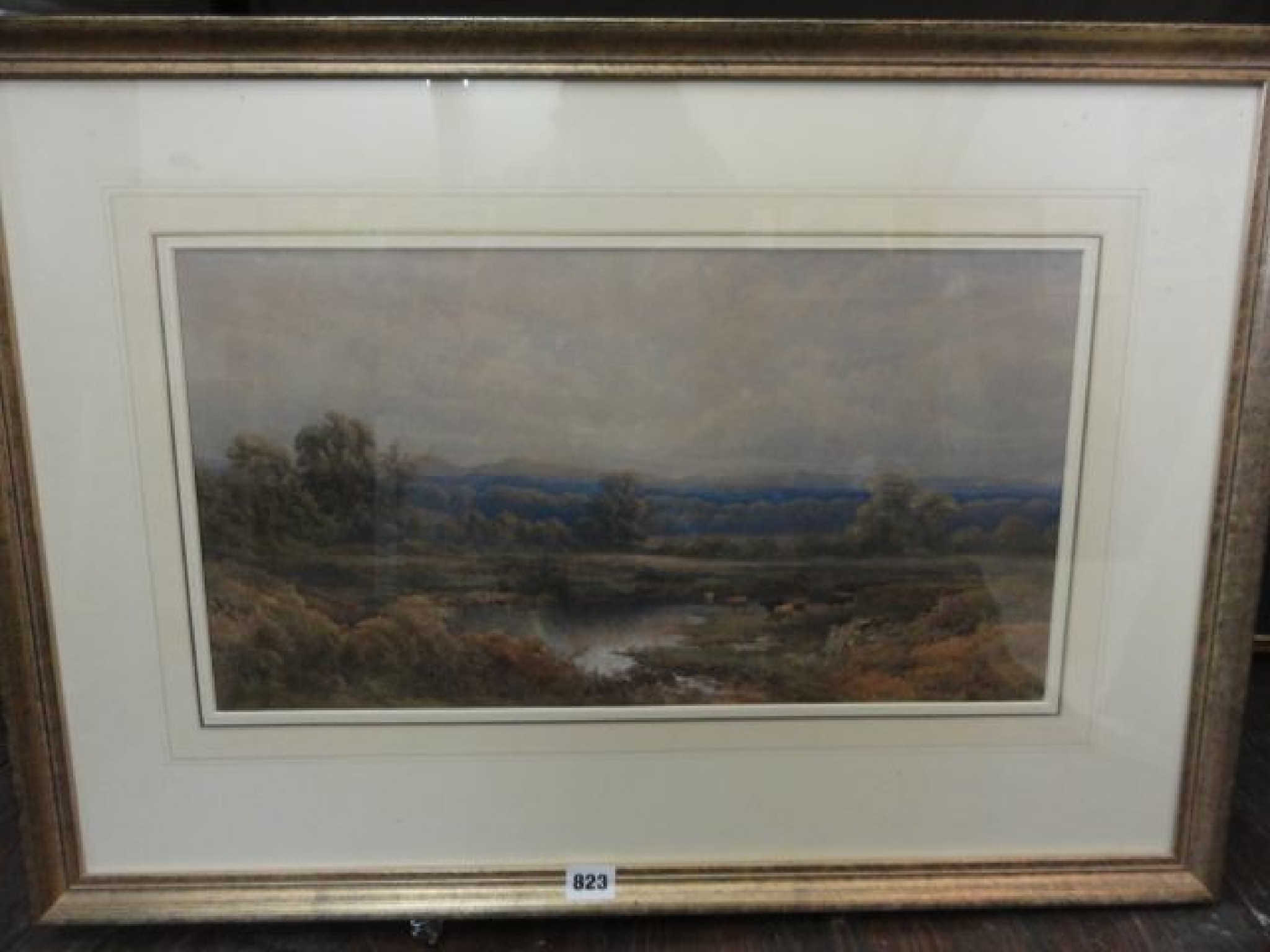 Appraisal: A late th century watercolour of a country landscape with