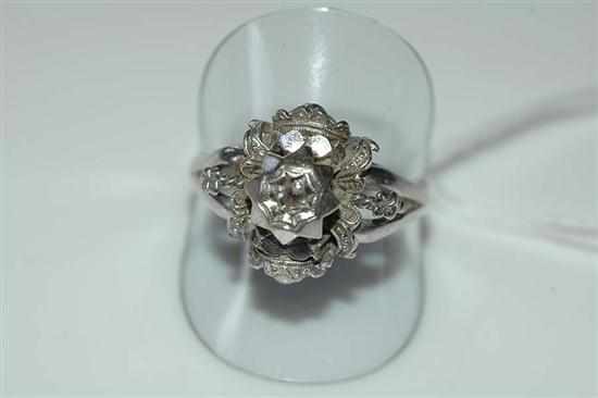 Appraisal: A VINTAGE DIAMOND SET DRESS RING STAMPED CT WHITE GOLD