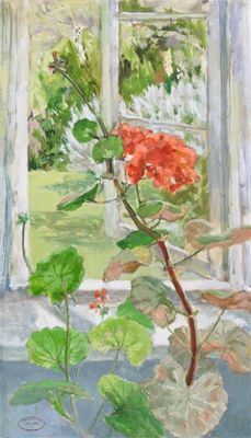 Appraisal: Priscilla Hanbury - The Geranium Oil on board unframed x