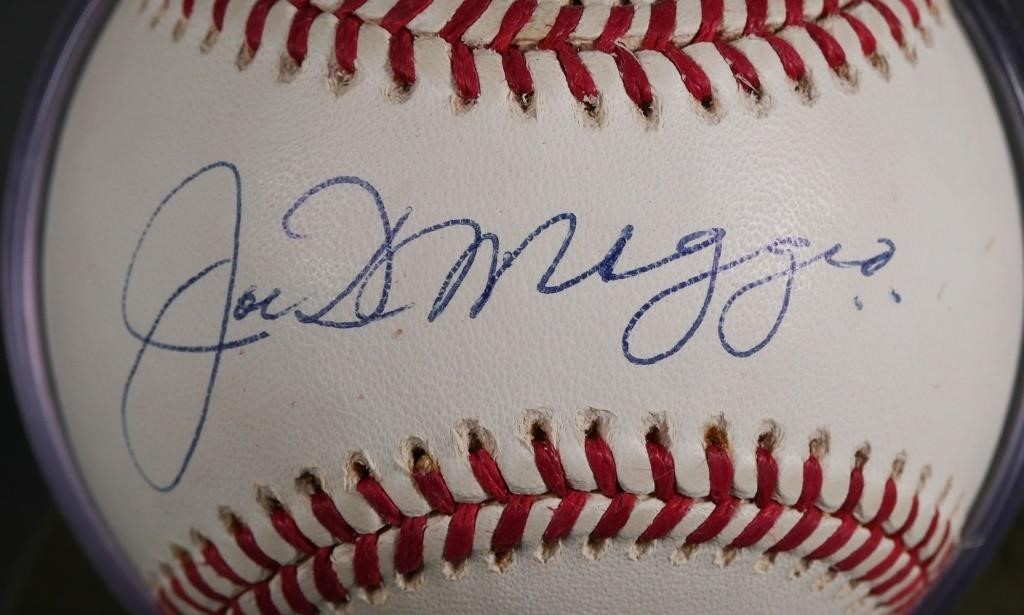 Appraisal: American League baseball hand-signed by HOF legend Joe DiMaggio Authenticated