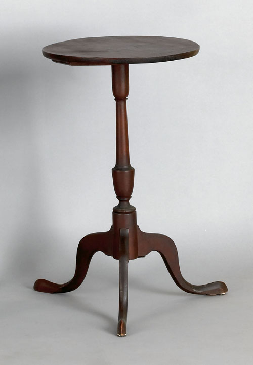 Appraisal: Federal maple candlestand ca the circular top above an urn