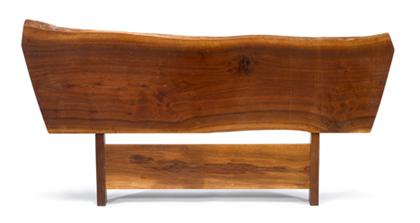 Appraisal: Walnut plank headboard george nakashima - Signed and dated with