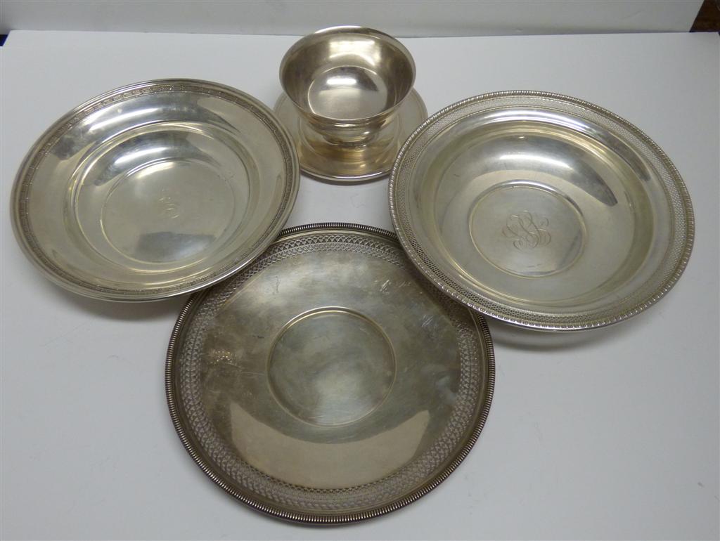 Appraisal: A group of bowls and pattens each marked Sterling American