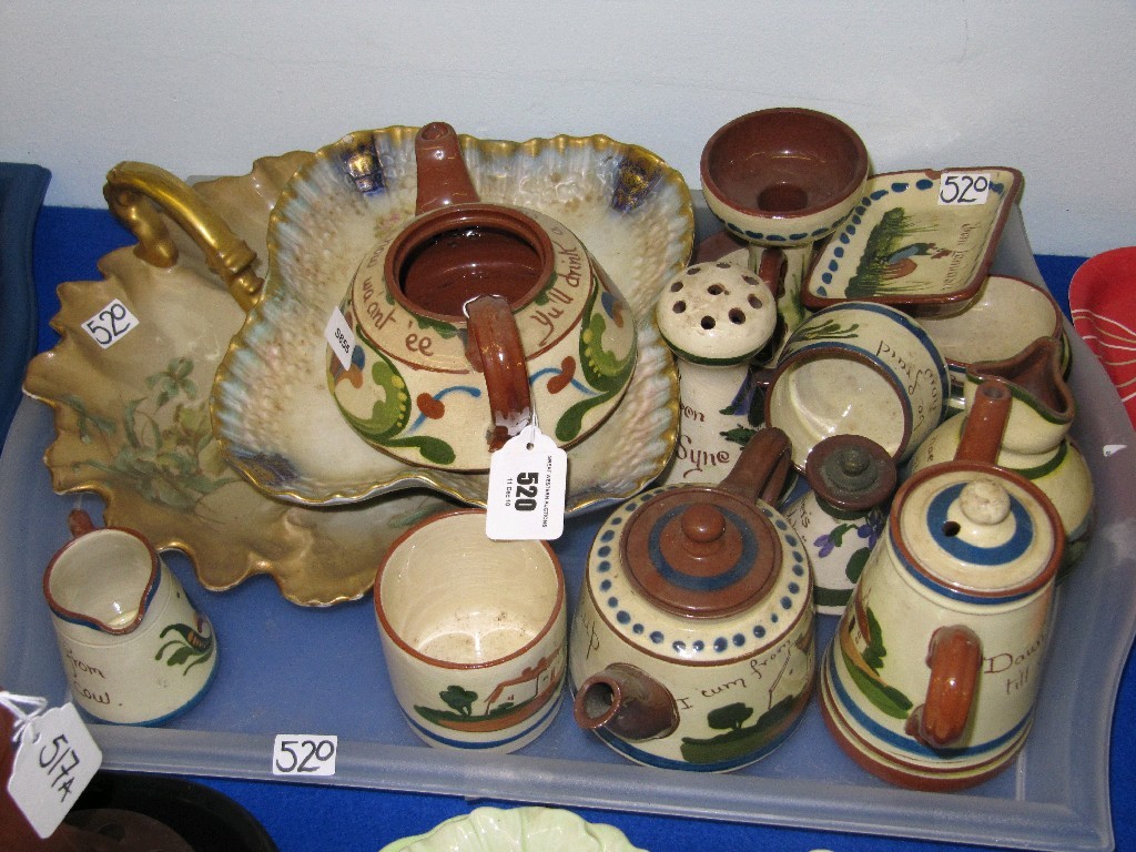 Appraisal: Tray lot of assorted ceramics to include Carlton Ware dish