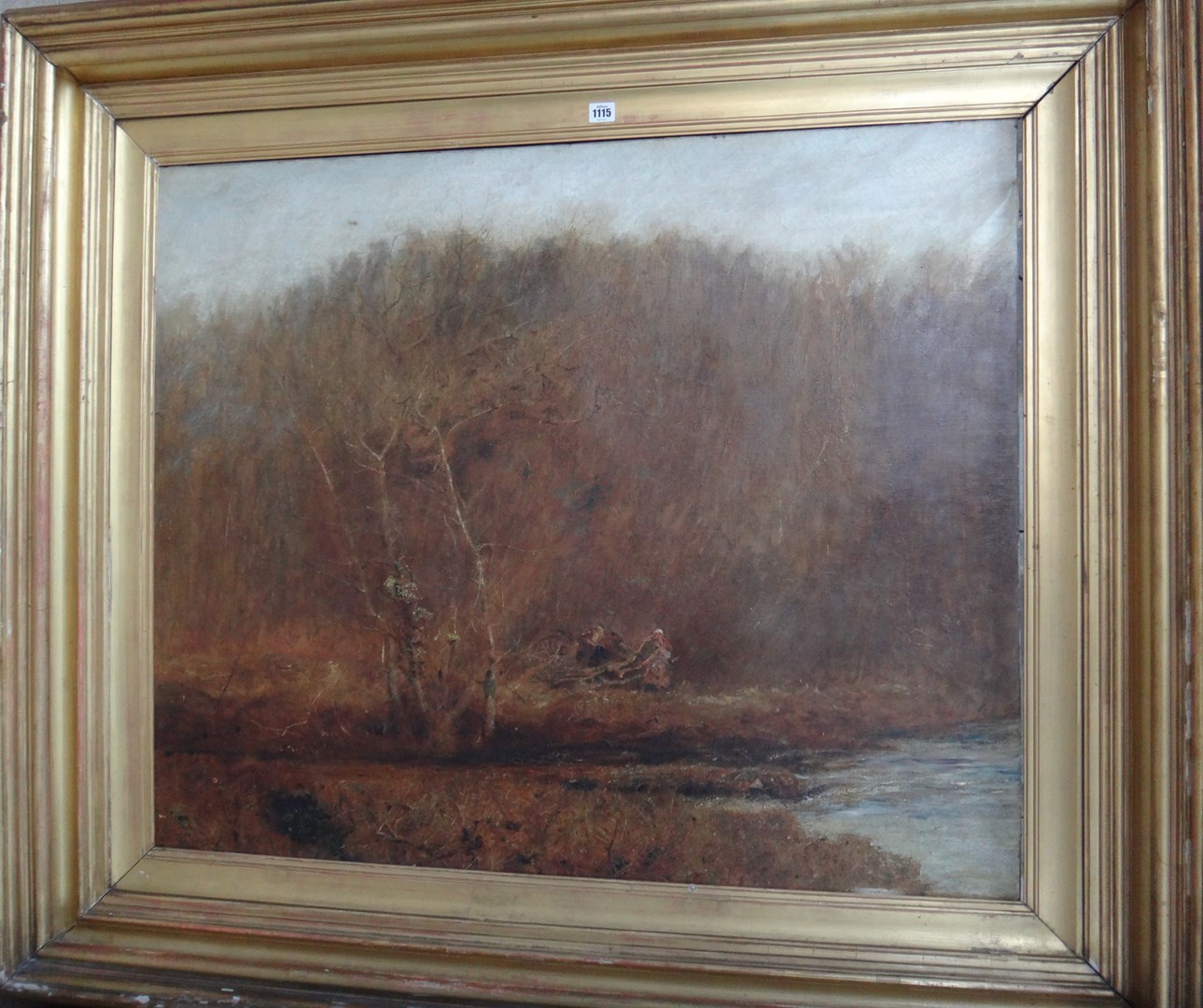 Appraisal: John William North - The Woodcutters oil on canvas signed