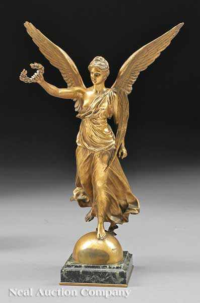 Appraisal: A French Gilt Bronze Allegorical Figure of Victory after Laurent