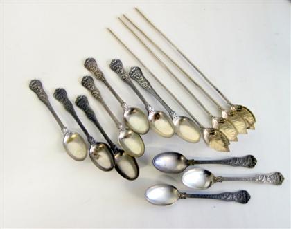 Appraisal: Ten Tiffany Co 'Olympian' pattern sterling silver demi-tasse spoonspattern introduced