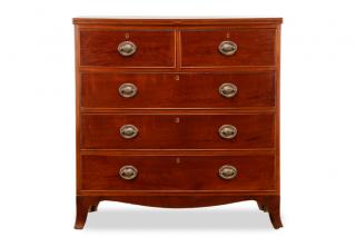 Appraisal: English Georgian Mahogany Bowfront Dresser English th century A Georgian