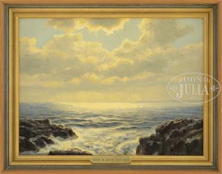 Appraisal: JOSEF M ARENTZ American German - THREE SEASCAPES ARTIST'S EPHEMRA