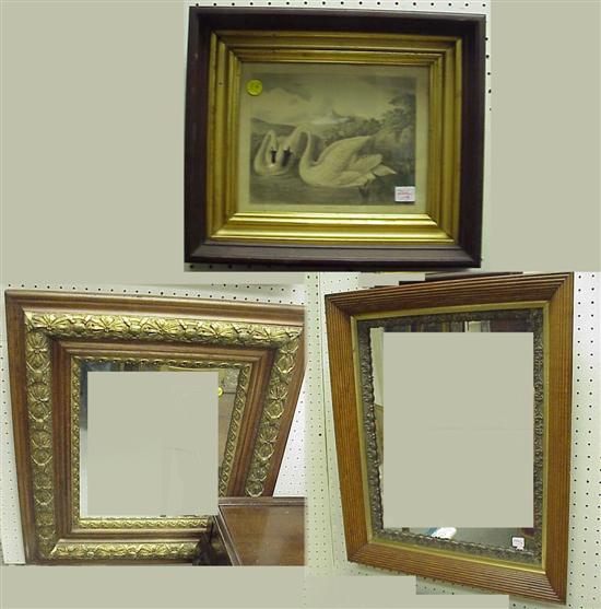 Appraisal: Two mirrors wood and one gilt frames h x w