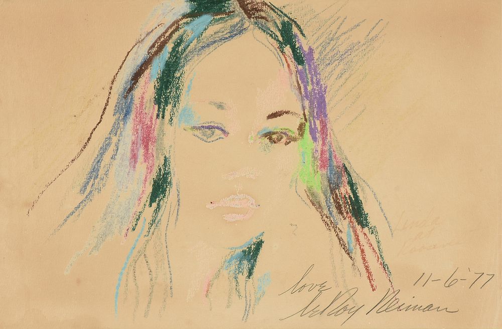 Appraisal: LEROY NEIMAN American - A DRAWING Linda at Roosevelt NOVEMBER