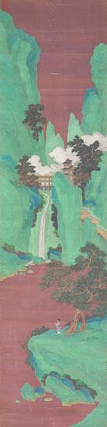 Appraisal: After Qiu Ying ca - Blue and Green Landscape th