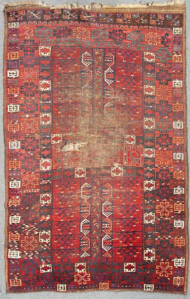 Appraisal: A Turkoman rug size approximatley ft in x ft in