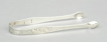 Appraisal: A Sterling Silver Sugar Tongs Made by Hester Bateman A