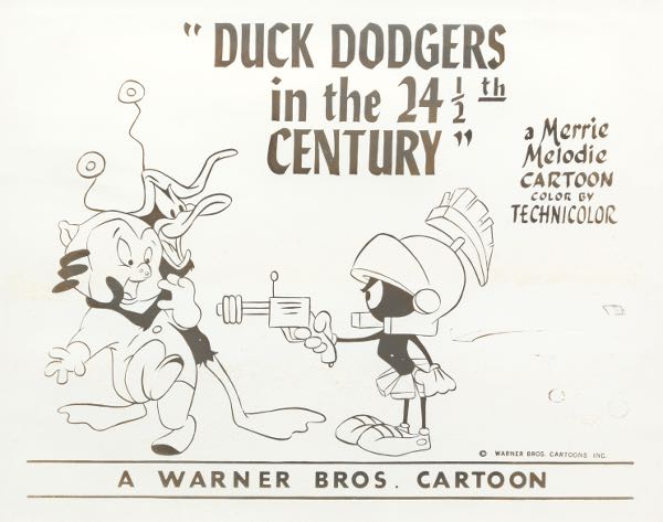 Appraisal: WARNER BROTHERS CARTOONS INC x sight size Duck Dodgers in