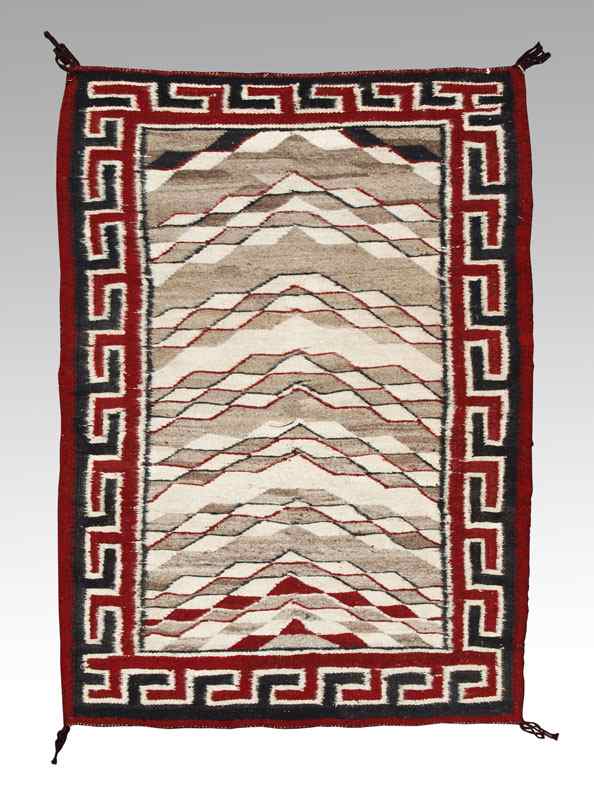 Appraisal: CIRCA 'S NATIVE AMERICAN NAVAJO HAND WOVEN WOOL RUG ''