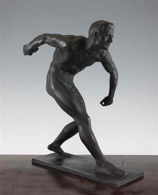 Appraisal: An early th century bronze model of a discus thrower